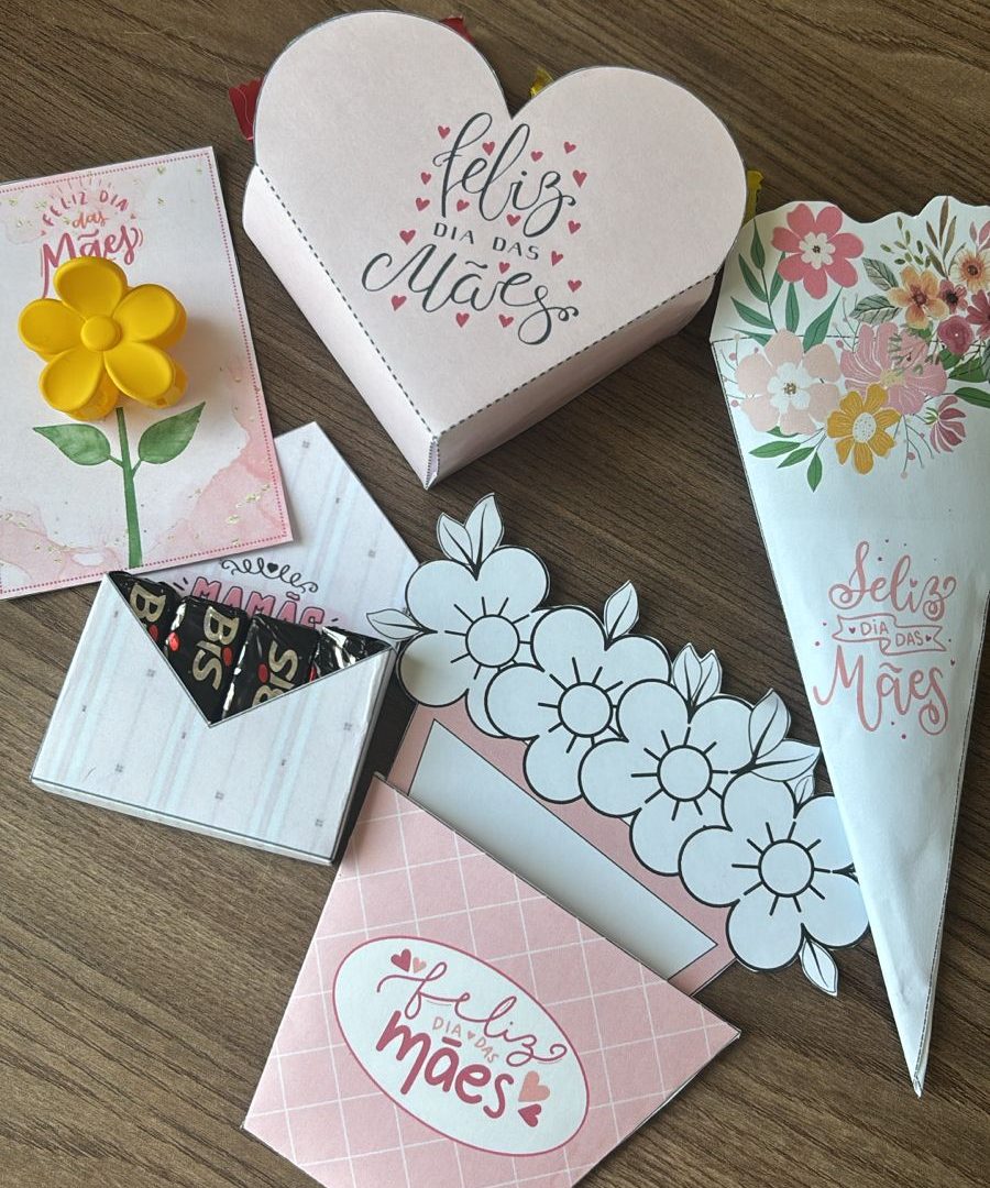 Moldes Lembrancinhas Dia das Mães