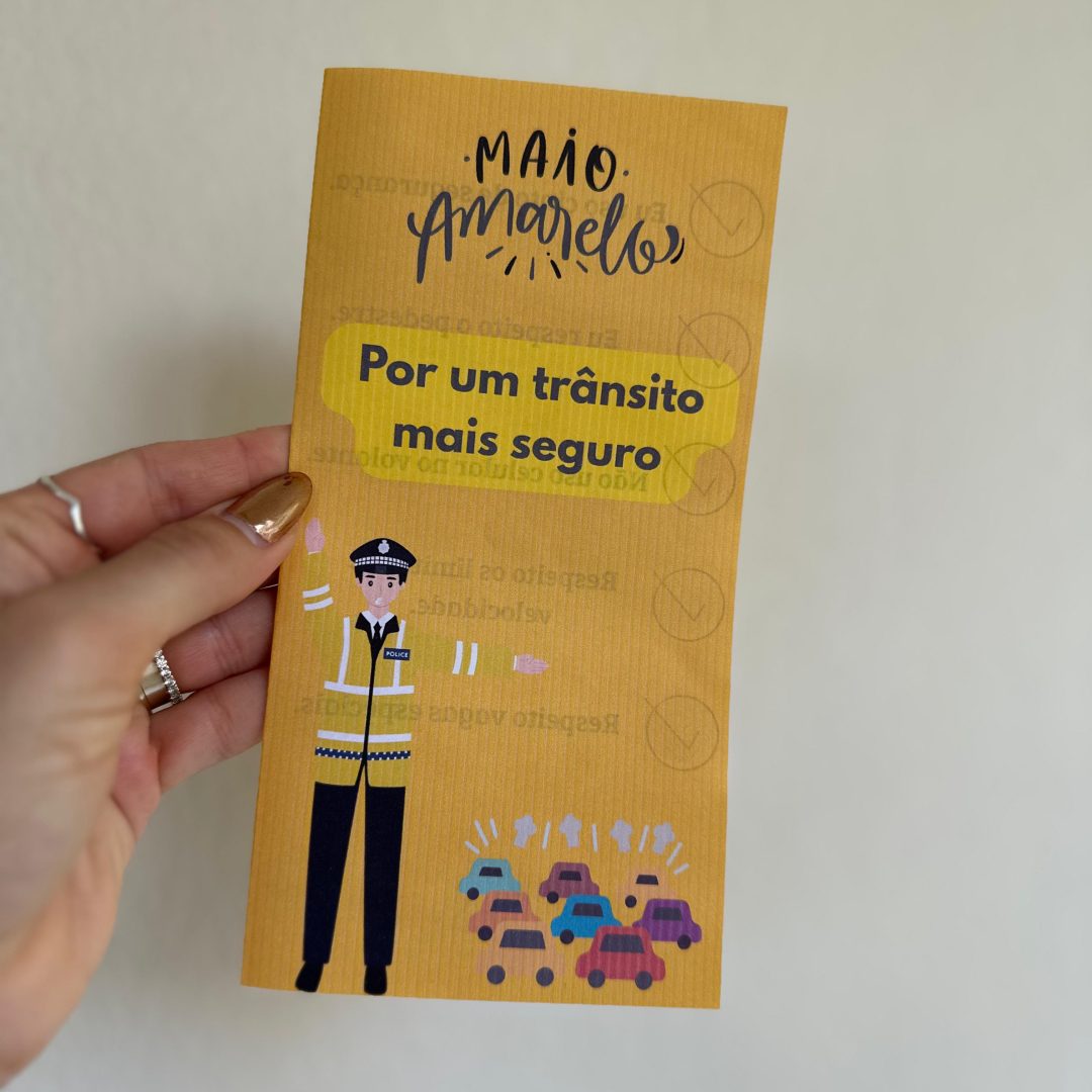 Folheto Conscientização sobre o trânsito