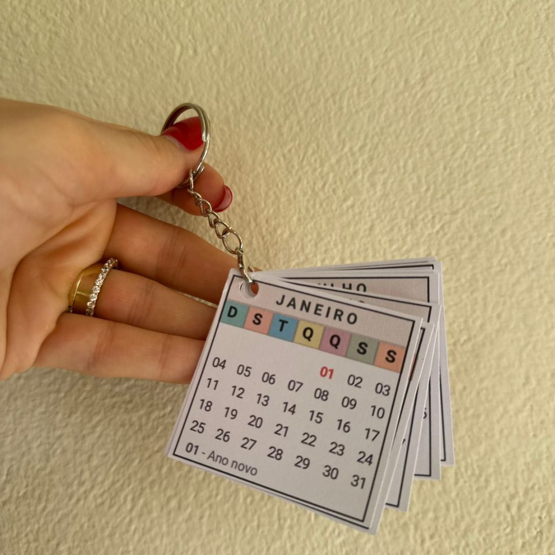 Chaveiro Calendário 2026